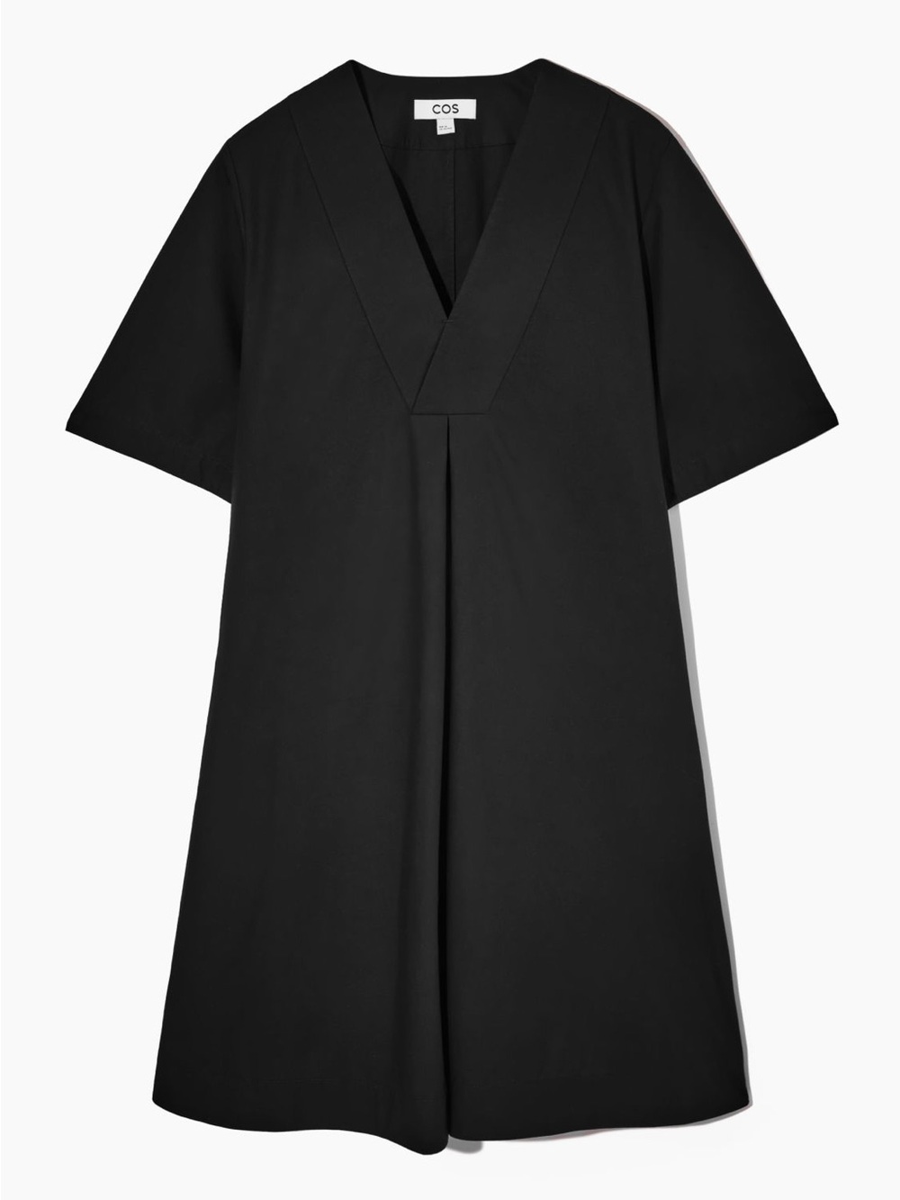 COS pleated V-neck dress with pockets